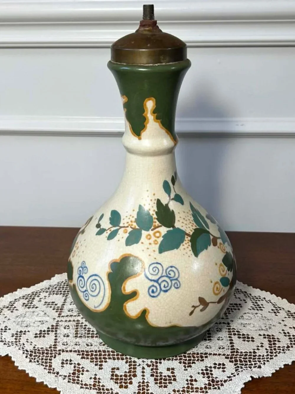 Vintage 1920s Dutch Art Pottery Lamp Base - Arnhemsche Fayence